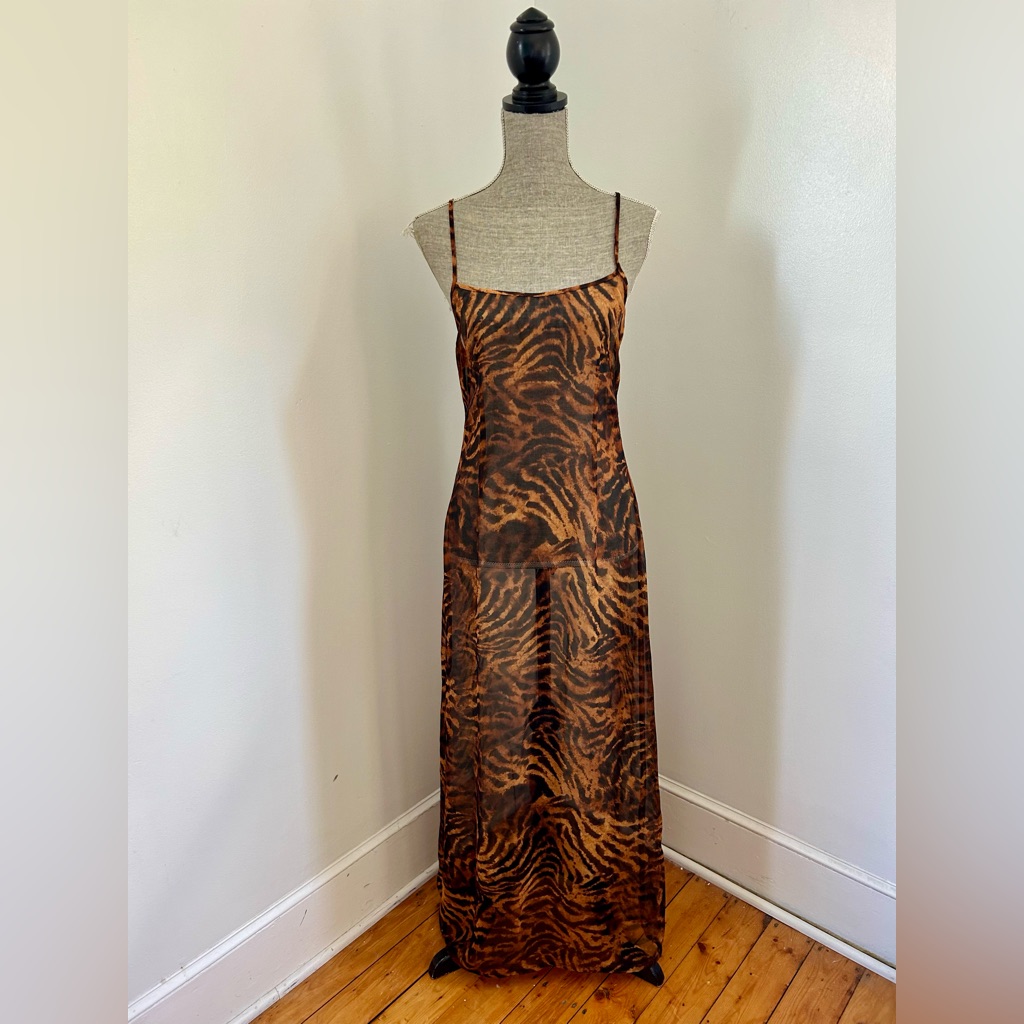Shan Canada Resort Wear Swim Coverall Dress Tiger Animal Print Canadian Size 1